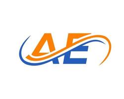 Letter AE Logo Design for Financial, Development, Investment, Real Estate And Management Company Vector Template