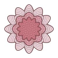 Guilloche Rosette Vector. Abstract Rosette Elements For Certificate, Money Or Passport. Guilloche Rosette. Vector Illustration.