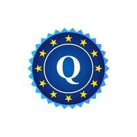 Letter Q Vintage Badge Retro Vector Logo Template Badges, Labels, Emblems, Marks And Design