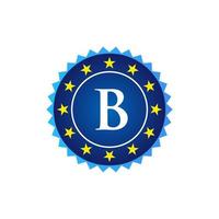 Letter B Vintage Badge Retro Vector Logo Template Badges, Labels, Emblems, Marks And Design