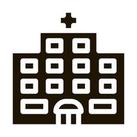 Hospital Building Icon Vector Glyph Illustration