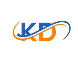 Letter KD logo Design for Financial, Development, Investment, Real Estate And Management Company Vector Template