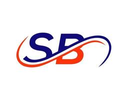 diseño del logotipo de la letra sb para la plantilla vectorial de la empresa financiera, de desarrollo, de inversión, inmobiliaria y de gestión vector