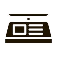 Electronic Scale Icon Vector Glyph Illustration