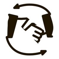 Handshake Icon Vector Glyph Illustration