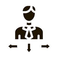 Human Man Arrows Icon Vector Glyph Illustration