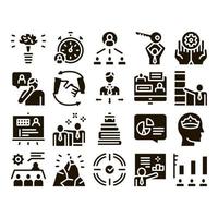 Mentor Relationship Glyph Set Vector