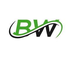 diseño de logotipo de letra bw para plantilla vectorial de empresa financiera, de desarrollo, de inversión, inmobiliaria y de gestión vector