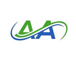 diseño del logotipo de la letra aa para la plantilla vectorial de la empresa financiera, de desarrollo, de inversión, inmobiliaria y de gestión vector