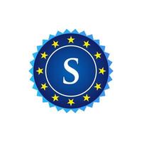 Letter S Vintage Badge Retro Vector Logo Template Badges, Labels, Emblems, Marks And Design