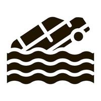 Sinking Car Icon Vector Glyph Illustration