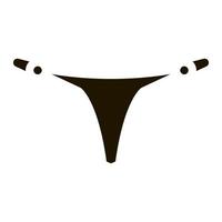 tanga pantalones icono vector glifo ilustración