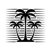 Palm tree summer logo template vector illustration