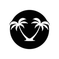 Ilustración de vector de plantilla de logotipo de verano de palmera