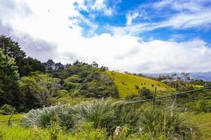 Beautiful mountain landscape city panorama forest trees nature Costa Rica. photo