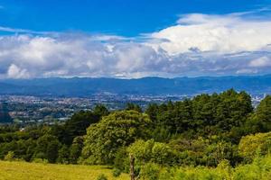 Beautiful mountain landscape city panorama forest trees nature Costa Rica. photo