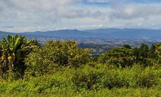 Beautiful mountain landscape city panorama forest trees nature Costa Rica. photo