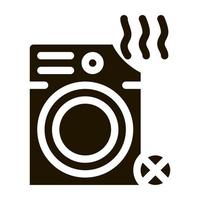 Broken Washer Icon Vector Glyph Illustration