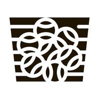 Basket With Balls Icon Vector Glyph Illustration