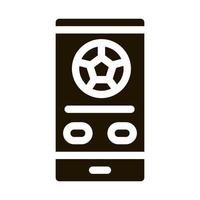 partido de fútbol en la ilustración del icono del teléfono vector
