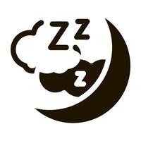 Night Sky With Moon Icon Illustration vector