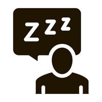 Human Zzz In Quote Frame Icon Illustration vector