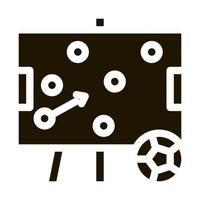 Soccer Strategy On Desk Icon Illustration vector