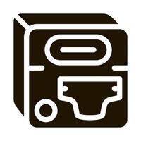 Diaper Device Icon Vector Glyph Illustration