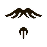 Goatee Beard Mustache Icon Illustration vector