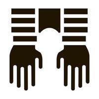 Criminal Hands In Irons Icon Illustration vector