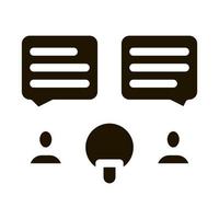 Hosts Talk In Microphone Icon Illustration vector