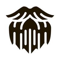 Human Brutal Bushy Beard Icon Illustration vector