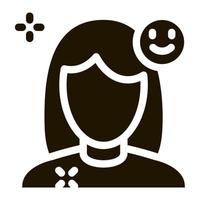 Girl Shine Clean Face Icon Illustration vector