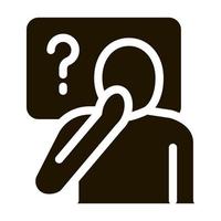 Man Question Mark Frame Icon Illustration vector