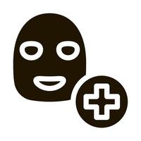 Face Mask Medical Cross Icon Illustration vector