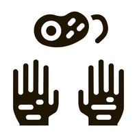 Dirty Hands And Bacteria Icon Illustration vector