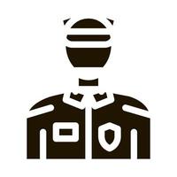 Policeman In Police Suit Icon Illustration vector