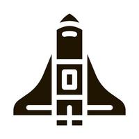 ilustración del icono de la nave espacial del transbordador espacial vector