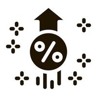 Interest Increase Rise Up Icon Vector Glyph Illustration