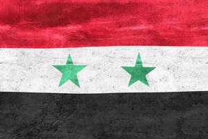 3D-Illustration of a Syria flag - realistic waving fabric flag photo