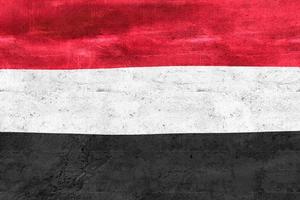 3D-Illustration of a Yemen flag - realistic waving fabric flag photo