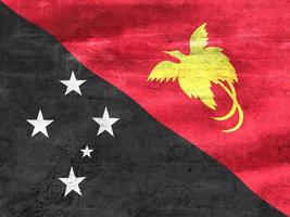 3D-Illustration of a Papua New Guinea flag - realistic waving fabric flag photo