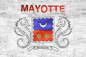 3D-Illustration of a Mayotte flag - realistic waving fabric flag photo