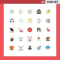 Stock Vector Icon Pack of 25 Line Signs and Symbols for computer notification space message office Editable Vector Design Elements