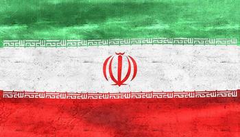 3D-Illustration of a Iran flag - realistic waving fabric flag photo
