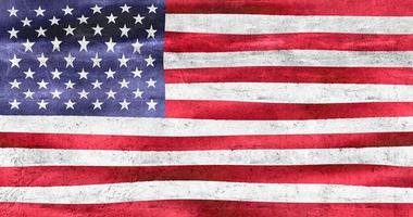 3D-Illustration of a USA flag - realistic waving fabric flag photo