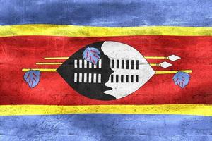 3D-Illustration of a Eswatini flag - realistic waving fabric flag photo