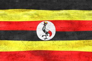 3D-Illustration of a Uganda flag - realistic waving fabric flag photo