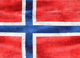 3D-Illustration of a Svalbard and Jan Mayen flag - realistic waving fabric flag photo