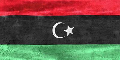 3D-Illustration of a Libya flag - realistic waving fabric flag photo